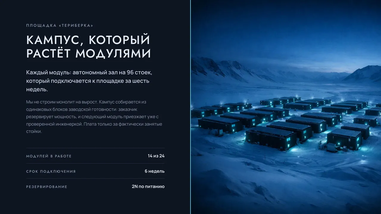 Шаблон «Норд»: две колонки: текст и акцент