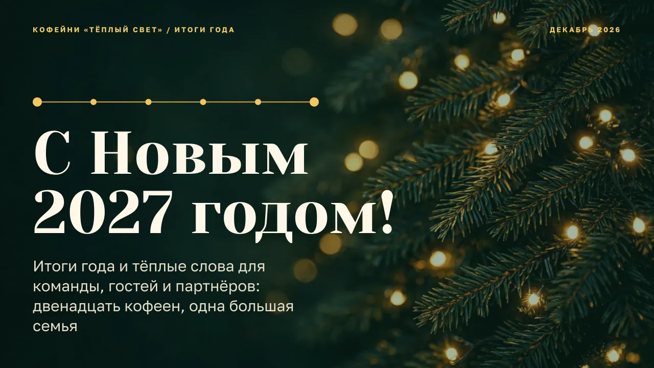 Шаблон презентации к Новому году и итогам года «Новый год»: титульный слайд